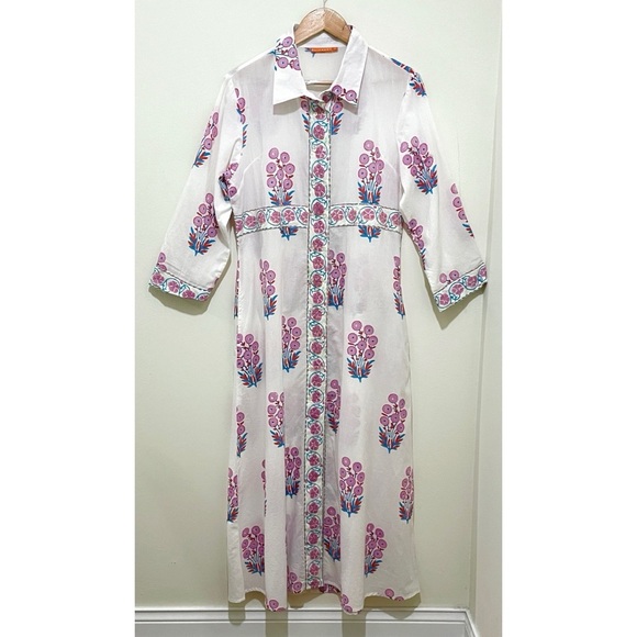 EUC Oliphant Marigot Shirt Dress Maxi Dress, Size XL - Picture 3 of 15